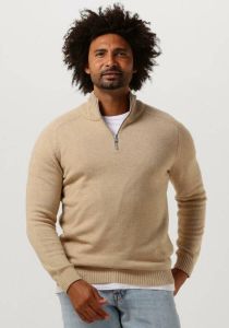 Selected Homme Zand Trui Slhreg Dan Wool-mix Zip High Neck Ow