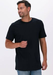 Selected Homme Zwarte T-shirt Slhrelaxlong-david Ss O-neck Tee G Camp