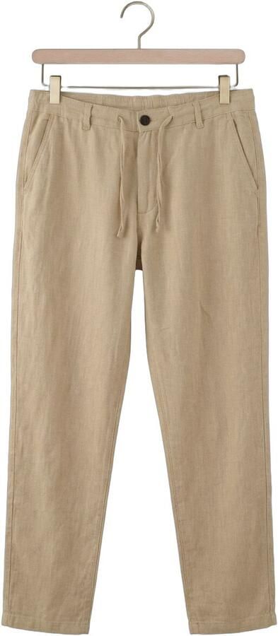 SELECTED MEN Heren Broeken Slh172-slimtape Brody Linen Bld Pnt Noos Zand - Foto 4