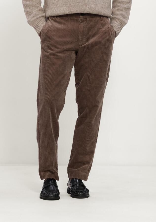 SELECTED MEN Heren Broeken Slh190-reg Tape Leroy Kris Cord Pnt Noos Bruin