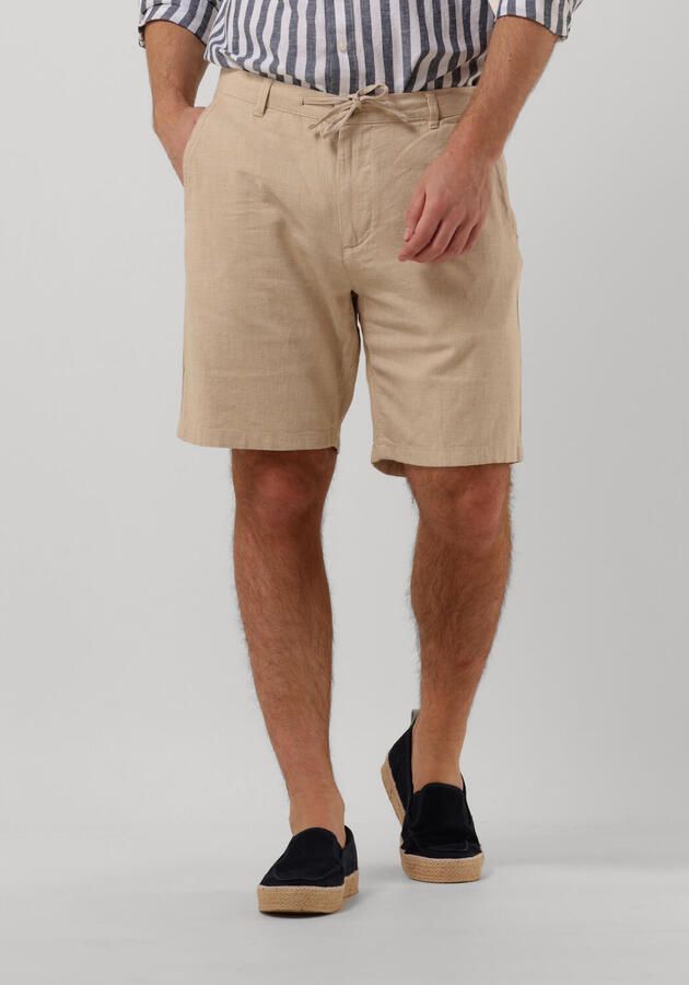 Selected Homme regular fit chino-shorts van mix van katoen en linnen model 'BRODY'