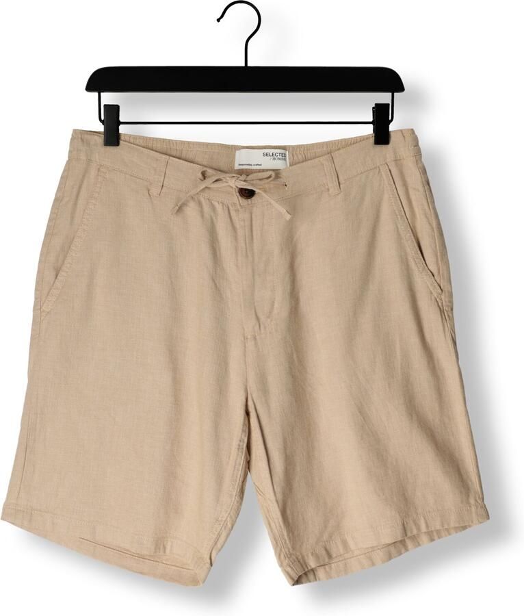 Selected Homme regular fit chino-shorts van mix van katoen en linnen model 'BRODY' - Foto 2