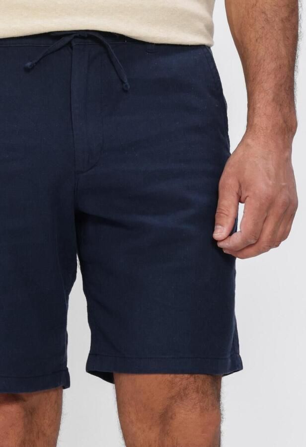 Selected Homme regular fit chino-shorts van mix van katoen en linnen model 'BRODY' - Foto 3