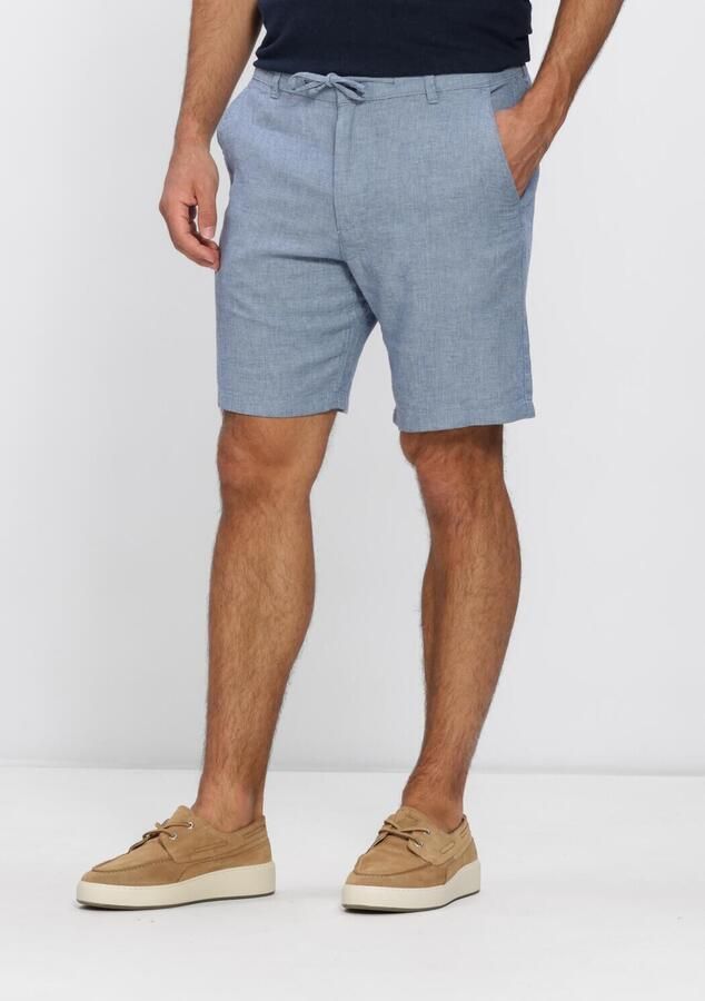 Selected Homme regular fit chino-shorts van mix van katoen en linnen model 'BRODY'