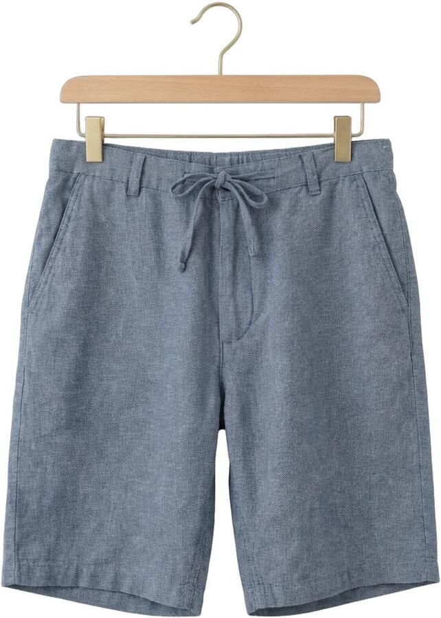 Selected Homme regular fit chino-shorts van mix van katoen en linnen model 'BRODY' - Foto 2