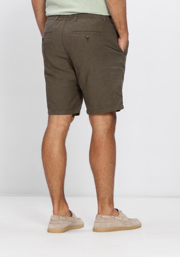 SELECTED MEN Heren Broeken Slhregular-brody Linen Bld Shorts Noos Olijf - Foto 3