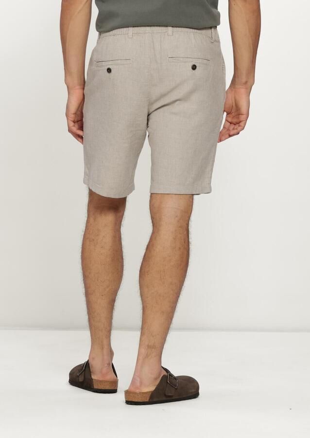 Selected Homme regular fit chino-shorts van mix van katoen en linnen model 'BRODY' - Foto 3