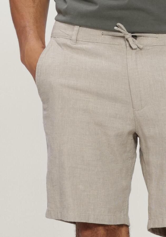 Selected Homme regular fit chino-shorts van mix van katoen en linnen model 'BRODY' - Foto 4