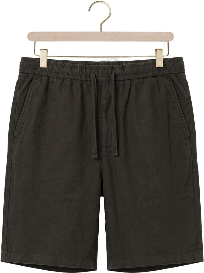 SELECTED MEN Heren Broeken Slhregular-harvey Linen Blend Shorts Donkergrijs - Foto 2