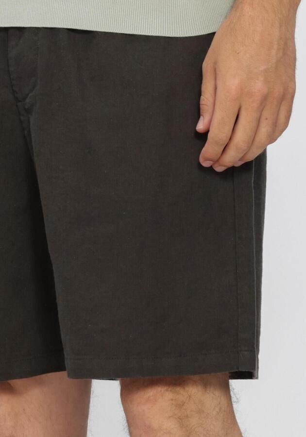 SELECTED MEN Heren Broeken Slhregular-harvey Linen Blend Shorts Donkergrijs - Foto 4