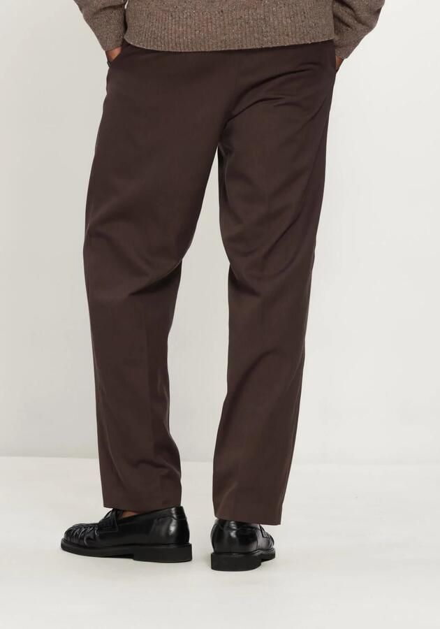 SELECTED MEN Heren Broeken Slm220-loose Luke Wool Blend Pant Bruin - Foto 2