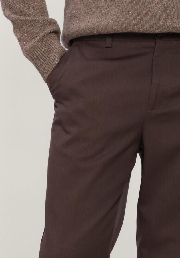 SELECTED MEN Heren Broeken Slm220-loose Luke Wool Blend Pant Bruin - Foto 3