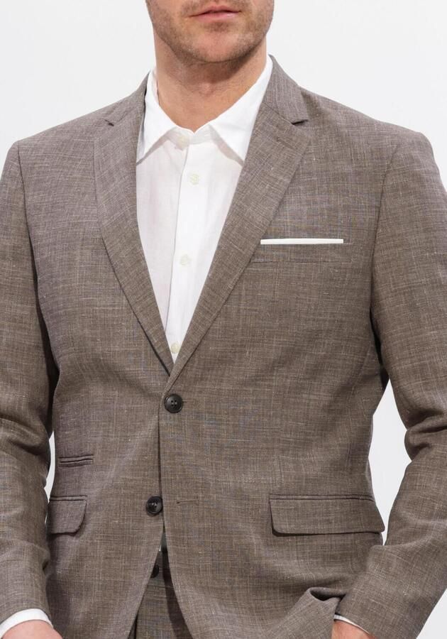 SELECTED MEN Heren Colberts Slhslim-oasis Linen Blz Noos Taupe - Foto 4