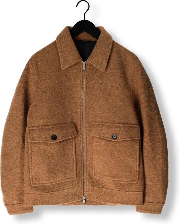 SELECTED MEN Heren Jassen Slhjakob Wool Blend Jkt Bruin