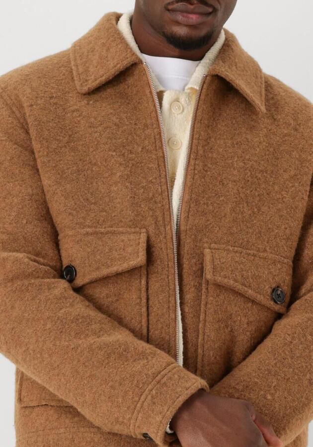 SELECTED MEN Heren Jassen Slhjakob Wool Blend Jkt Bruin - Foto 3