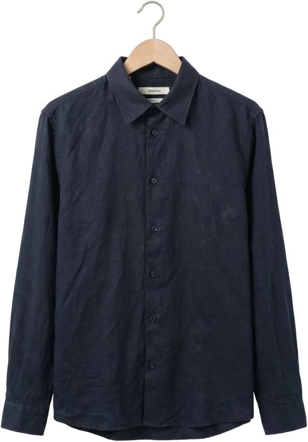 Selected Homme regular fit vrijetijdsoverhemd van mix van katoen en linnen model 'CLAY LINENBLEND' - Foto 3