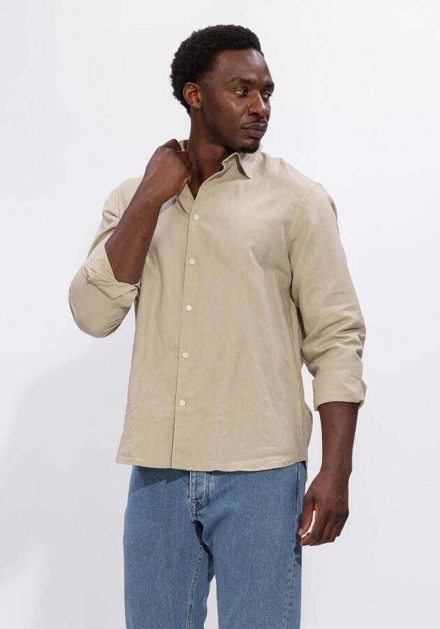 Selected Homme regular fit vrijetijdsoverhemd van mix van katoen en linnen model 'CLAY LINENBLEND'