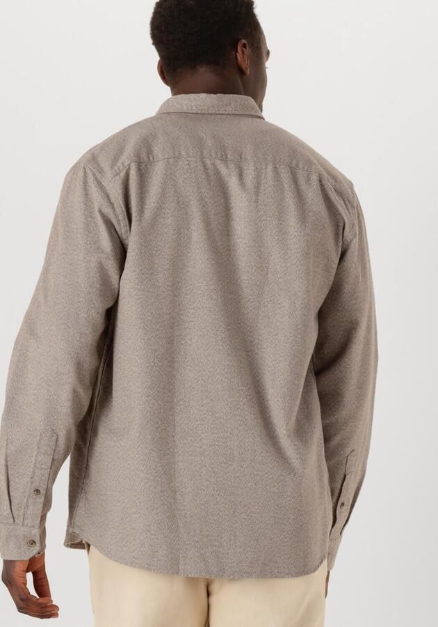 SELECTED MEN Heren Overhemden Slhregnoag Mix Bdwn Ls Shirt Camp Beige - Foto 2