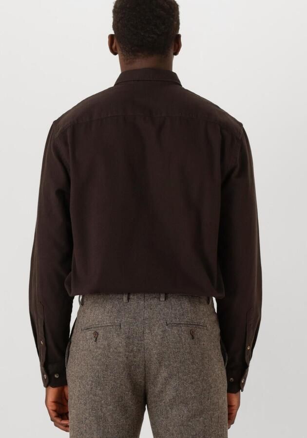 SELECTED MEN Heren Overhemden Slhregnoag Mix Bdwn Ls Shirt Camp Bruin - Foto 2