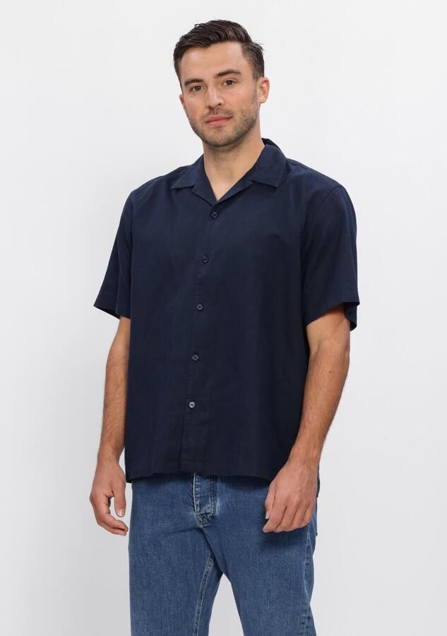 Selected Homme relaxed fit vrijetijdsoverhemd van mix van katoen en linnen model 'RLXCLAY'