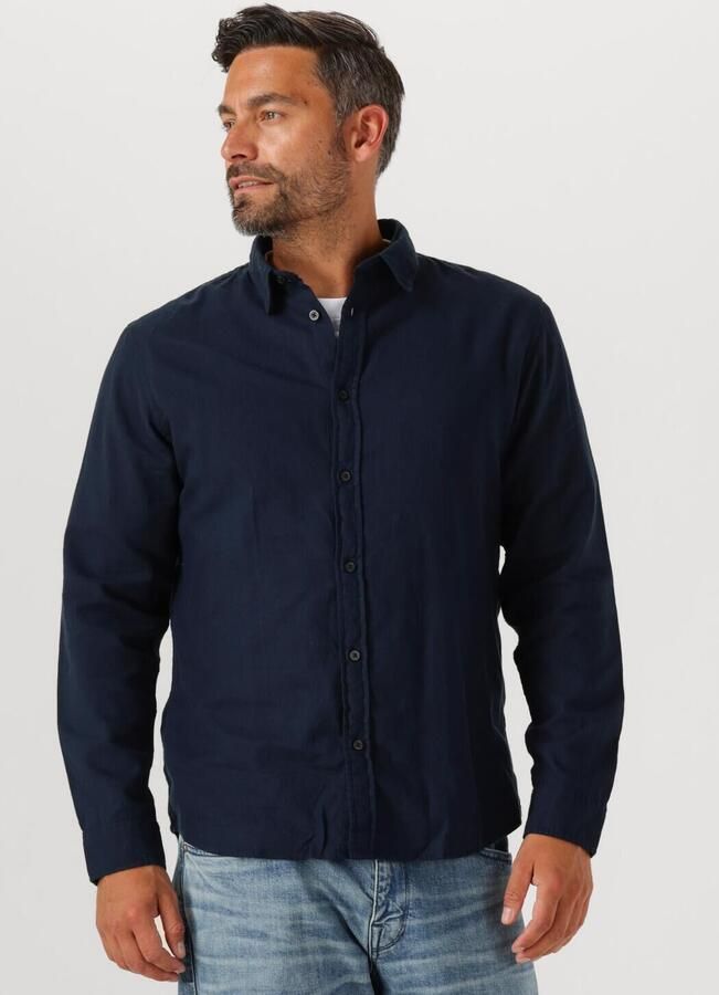SELECTED MEN Heren Overhemden Slhslimowen-brushed Shirt Ls Noos Donkerblauw - Foto 4