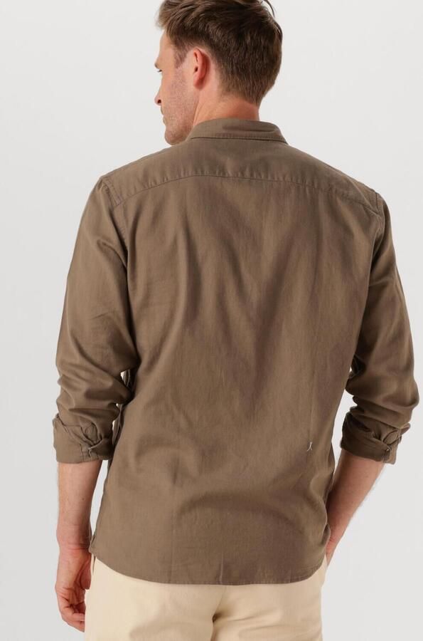 SELECTED MEN Heren Overhemden Slhslimowen-brushed Shirt Ls Noos Khaki - Foto 3