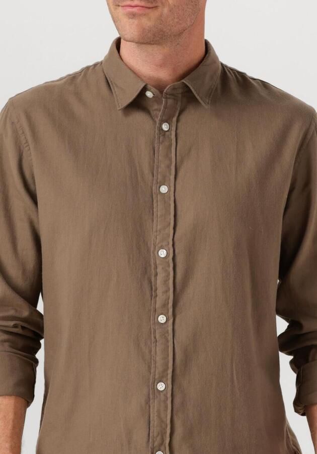 SELECTED MEN Heren Overhemden Slhslimowen-brushed Shirt Ls Noos Khaki - Foto 2