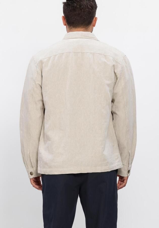 Selected Homme Hemdjack met relaxed fit van mix van katoen en linnen model 'LEROY' - Foto 3
