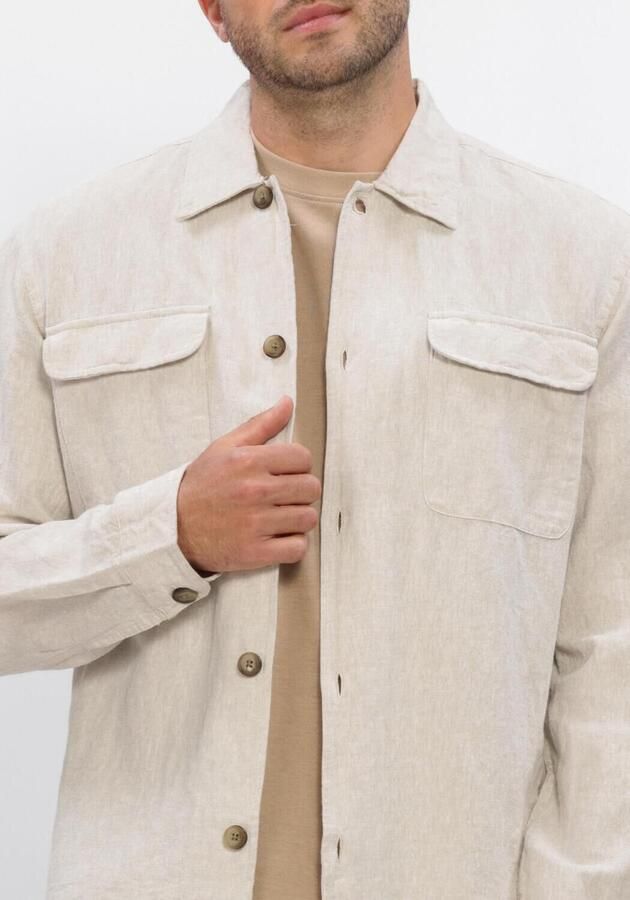 Selected Homme Hemdjack met relaxed fit van mix van katoen en linnen model 'LEROY' - Foto 4