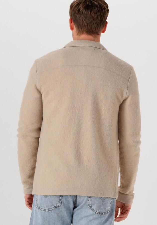 SELECTED MEN Heren Overshirts Slhnealy Ls Knit Workwear Cardigan Beige