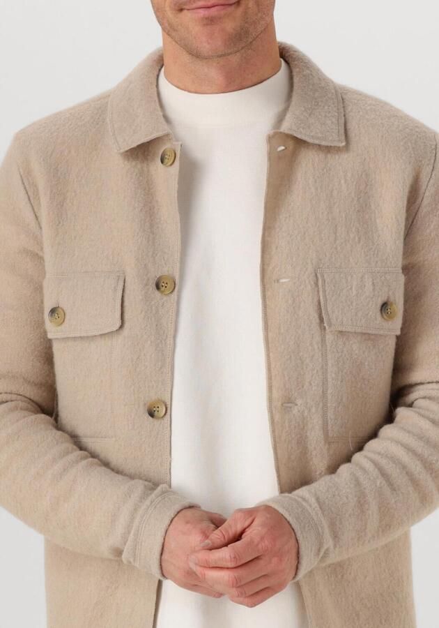 SELECTED MEN Heren Overshirts Slhnealy Ls Knit Workwear Cardigan Beige - Foto 2