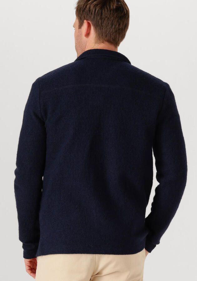 SELECTED MEN Heren Overshirts Slhnealy Ls Knit Workwear Cardigan Donkerblauw