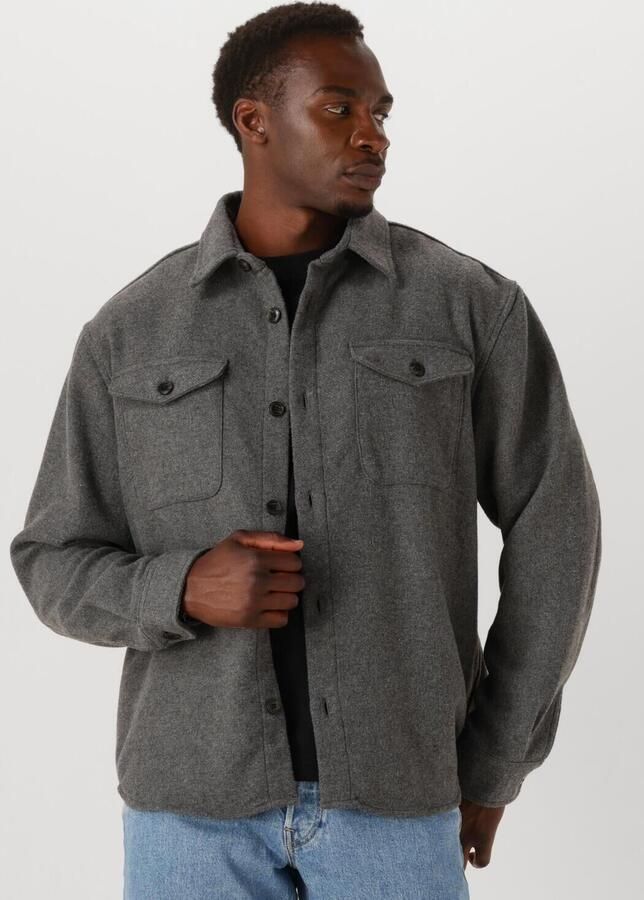 SELECTED MEN Heren Overshirts Slhrlxpablo Wool Blend Overshirt Grijs - Foto 4