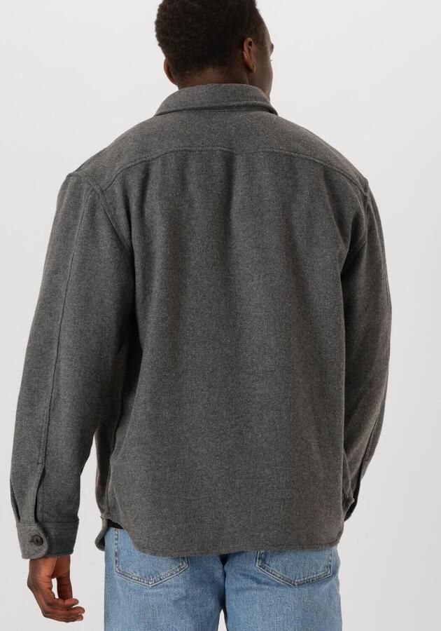 SELECTED MEN Heren Overshirts Slhrlxpablo Wool Blend Overshirt Grijs - Foto 2