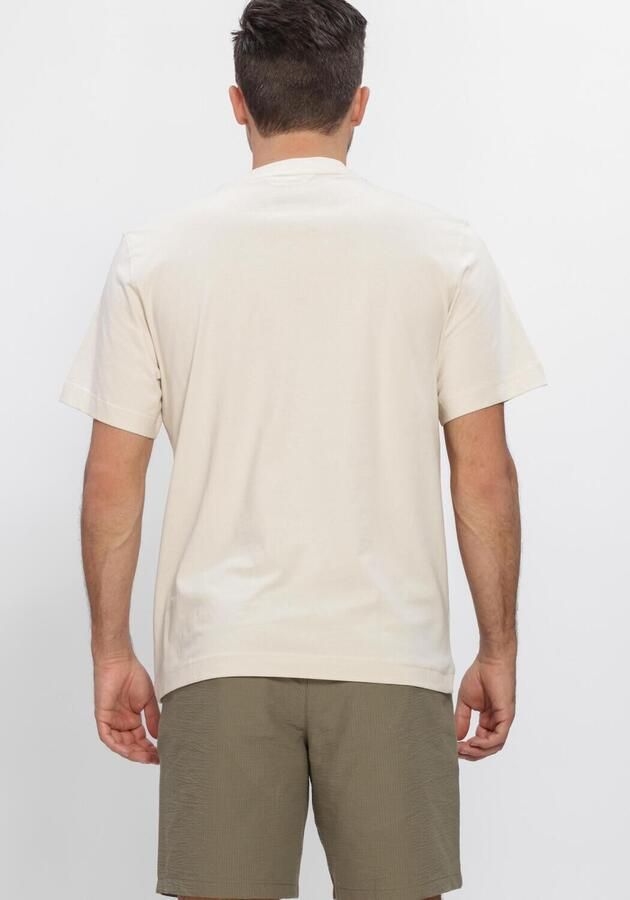 SELECTED MEN Heren Polo's & T-shirts Slhaspen Graphic Ss Tee Beige - Foto 3