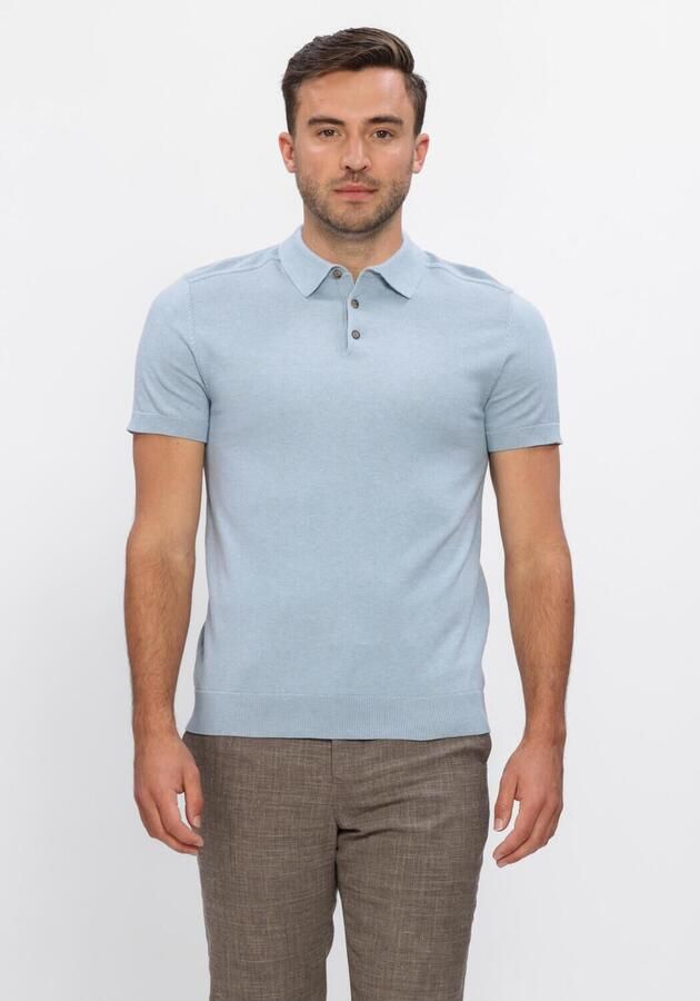 Selected Homme Regular fit Poloshirt van Mix van biologisch katoen Model 'BERG'
