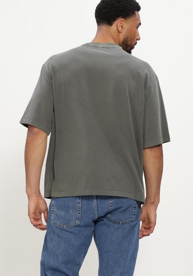 SELECTED MEN Heren Polo's & T-shirts Slhboxycory Ss O-neck Tee Donkergroen - Foto 3