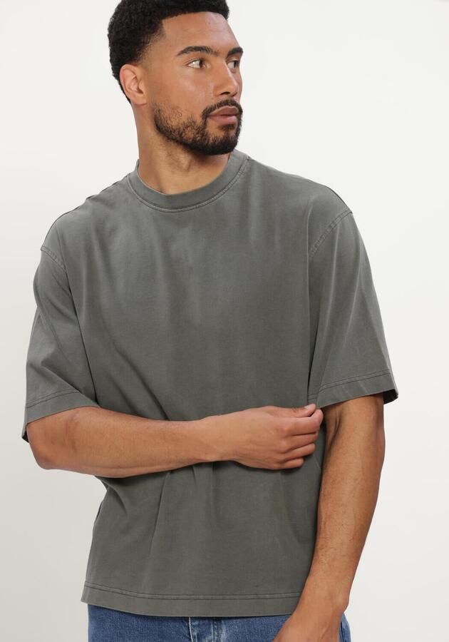SELECTED MEN Heren Polo's & T-shirts Slhboxycory Ss O-neck Tee Donkergroen - Foto 4