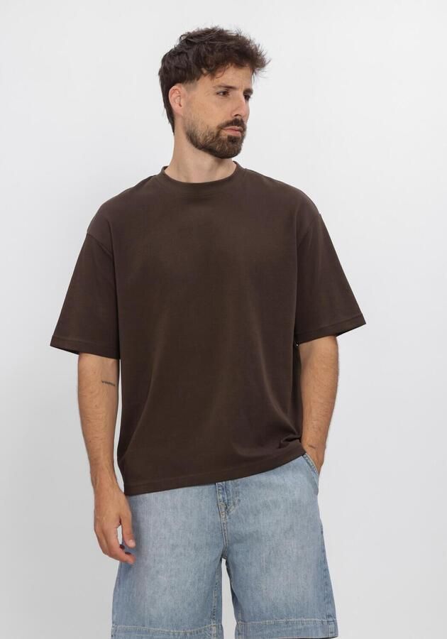 SELECTED MEN Heren Polo's & T-shirts Slhlooseoscar Ss O-neck Tee Noos Bruin