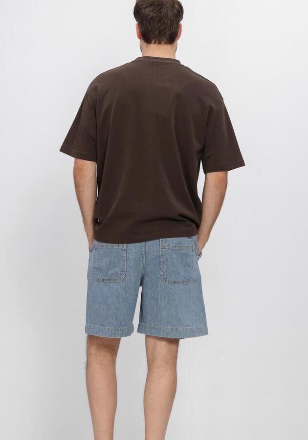SELECTED MEN Heren Polo's & T-shirts Slhlooseoscar Ss O-neck Tee Noos Bruin - Foto 3