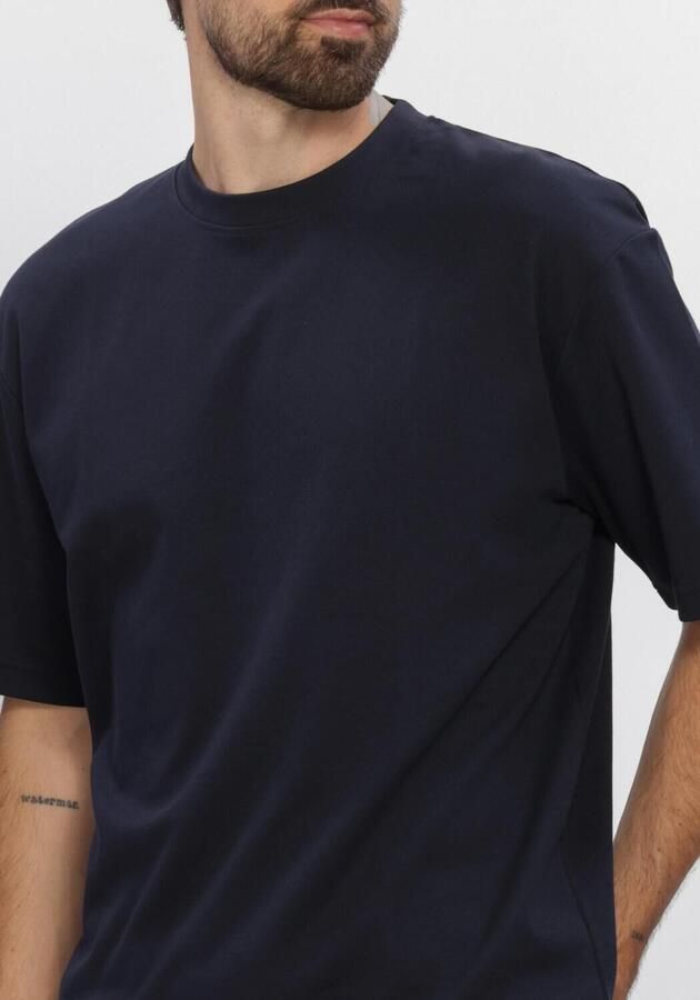 SELECTED MEN Heren Polo's & T-shirts Slhlooseoscar Ss O-neck Tee Noos Donkerblauw - Foto 4