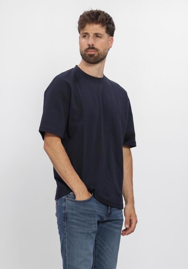 SELECTED MEN Heren Polo's & T-shirts Slhlooseoscar Ss O-neck Tee Noos Donkerblauw