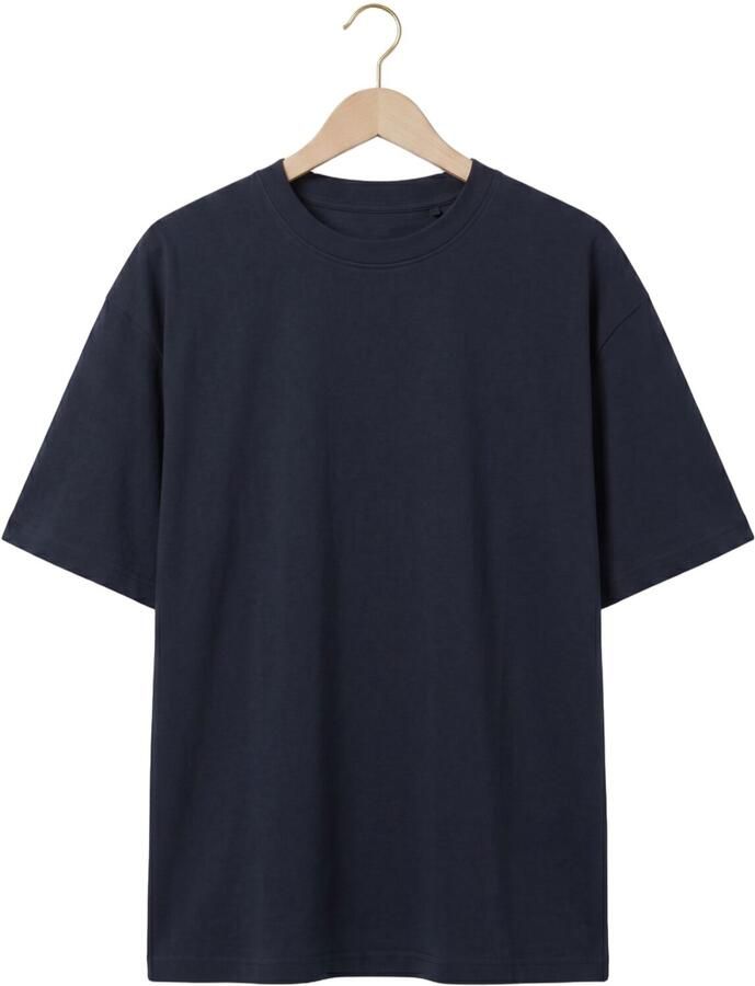 SELECTED MEN Heren Polo's & T-shirts Slhlooseoscar Ss O-neck Tee Noos Donkerblauw - Foto 2