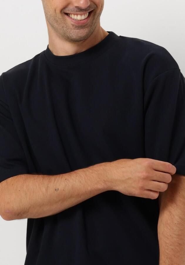SELECTED MEN Heren Polo's & T-shirts Slhlooseoscar Ss O-neck Tee Noos Donkerblauw - Foto 4
