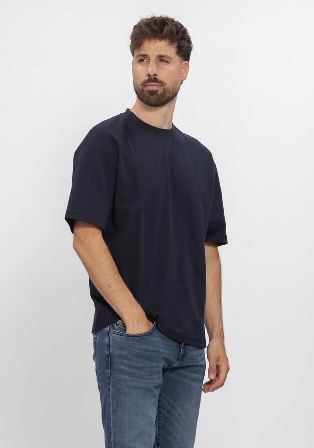 SELECTED MEN Heren Polo's & T-shirts Slhlooseoscar Ss O-neck Tee Noos Donkerblauw
