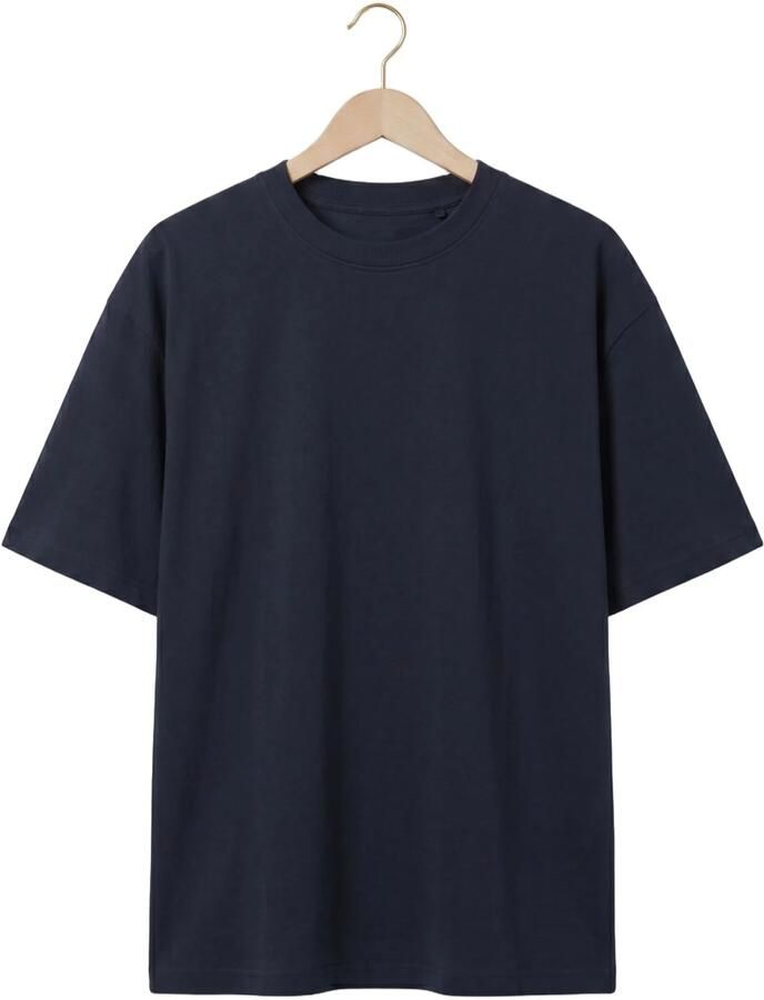 SELECTED MEN Heren Polo's & T-shirts Slhlooseoscar Ss O-neck Tee Noos Donkerblauw - Foto 2
