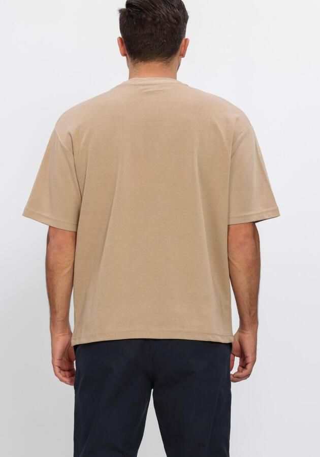 SELECTED MEN Heren Polo's & T-shirts Slhlooseoscar Ss O-neck Tee Noos Zand - Foto 3