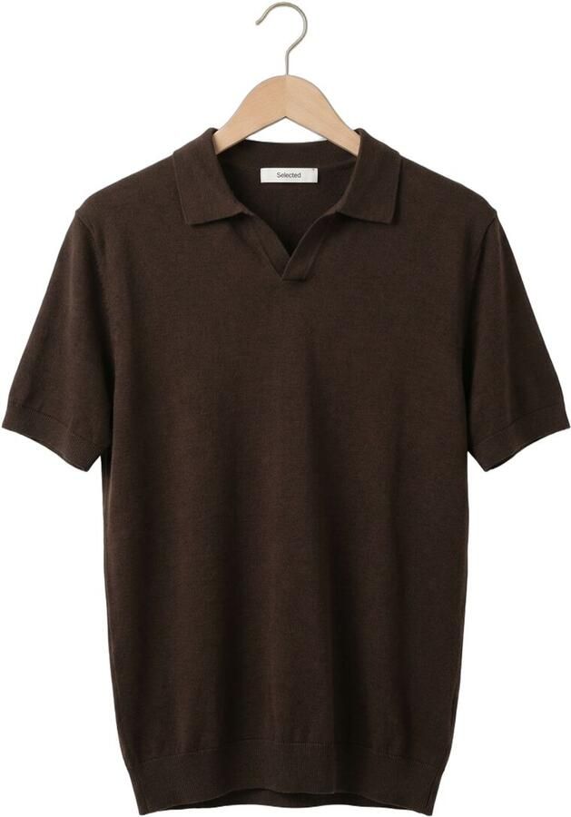 Selected Homme regular fit poloshirt van mix van katoen en linnen model 'MATTIS' - Foto 4