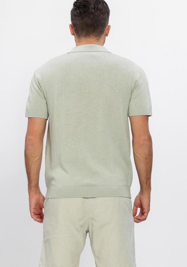 Selected Homme regular fit poloshirt van mix van katoen en linnen model 'MATTIS' - Foto 2
