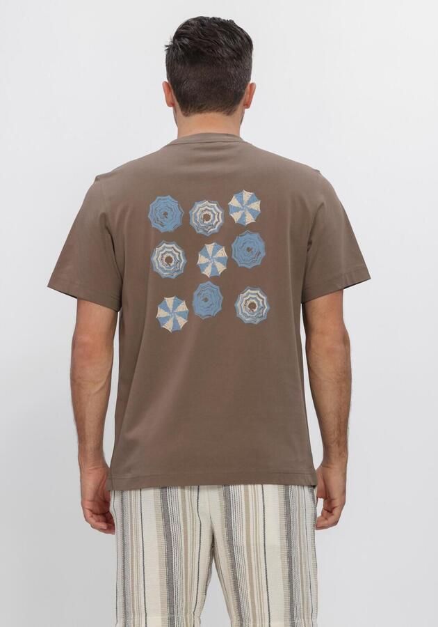 SELECTED MEN Heren Polo's & T-shirts Slhmax Graphic Ss O-neck Tee Bruin
